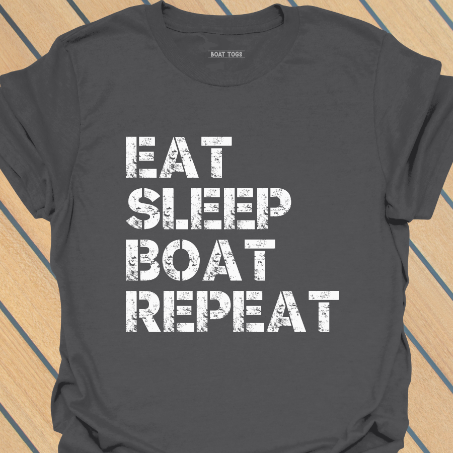 Eat Sleep Boat Repeat T-shirt