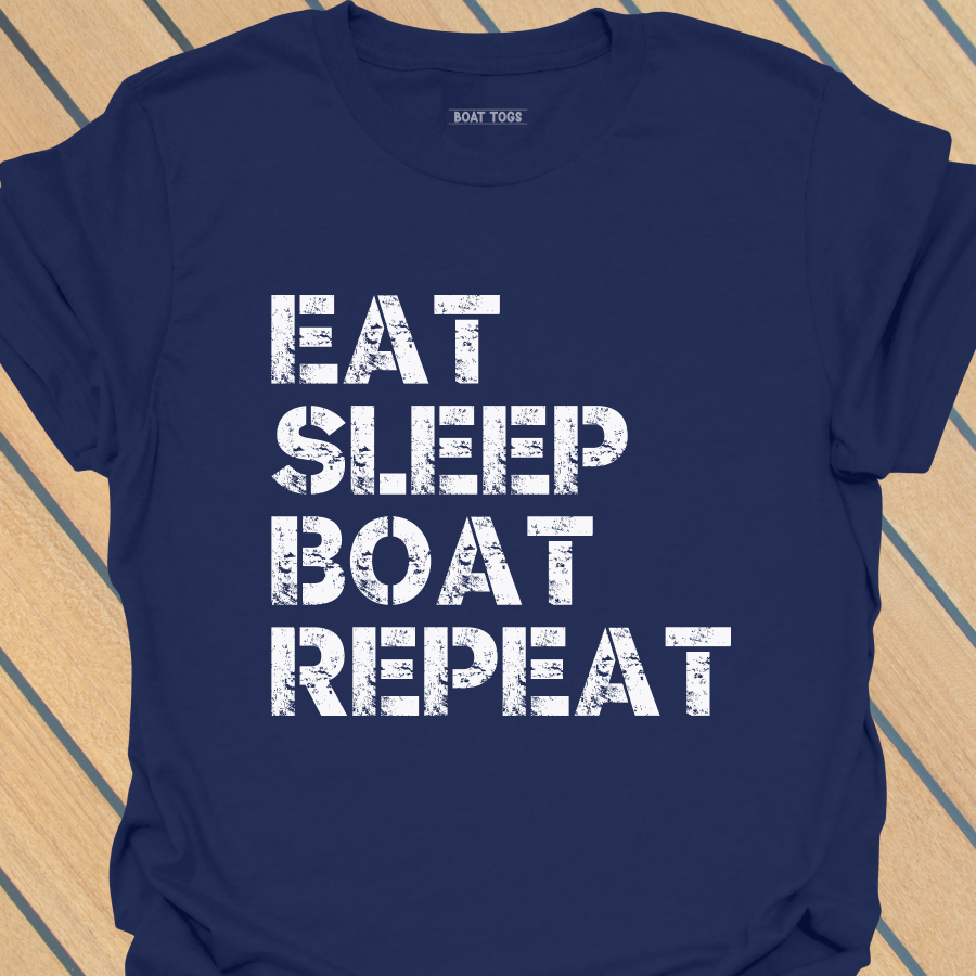 Eat Sleep Boat Repeat T-shirt