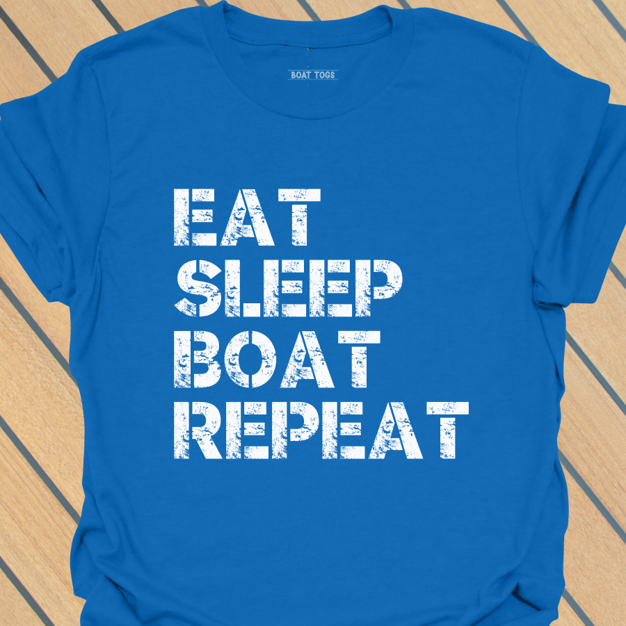 Eat Sleep Boat Repeat T-shirt