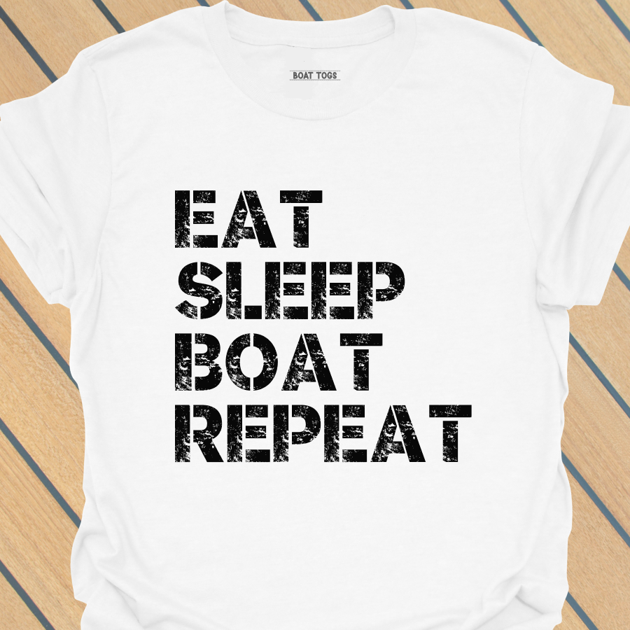 Eat Sleep Boat Repeat T-shirt