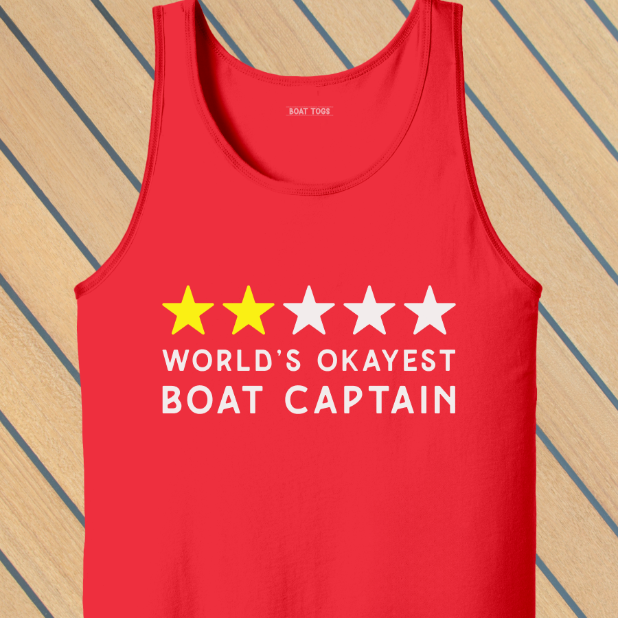 Okayest boat Tank (Front print)