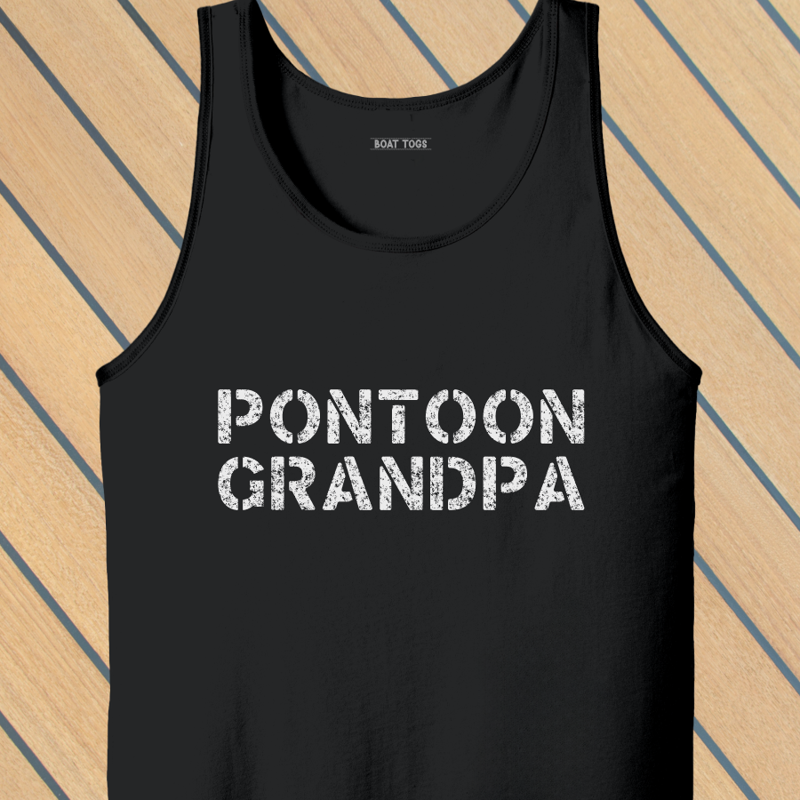 Pontoon grandpa Tank (Front print)