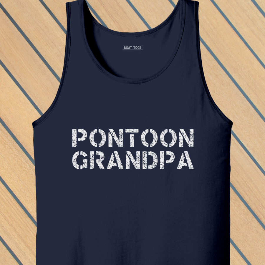 Pontoon grandpa Tank (Front print)