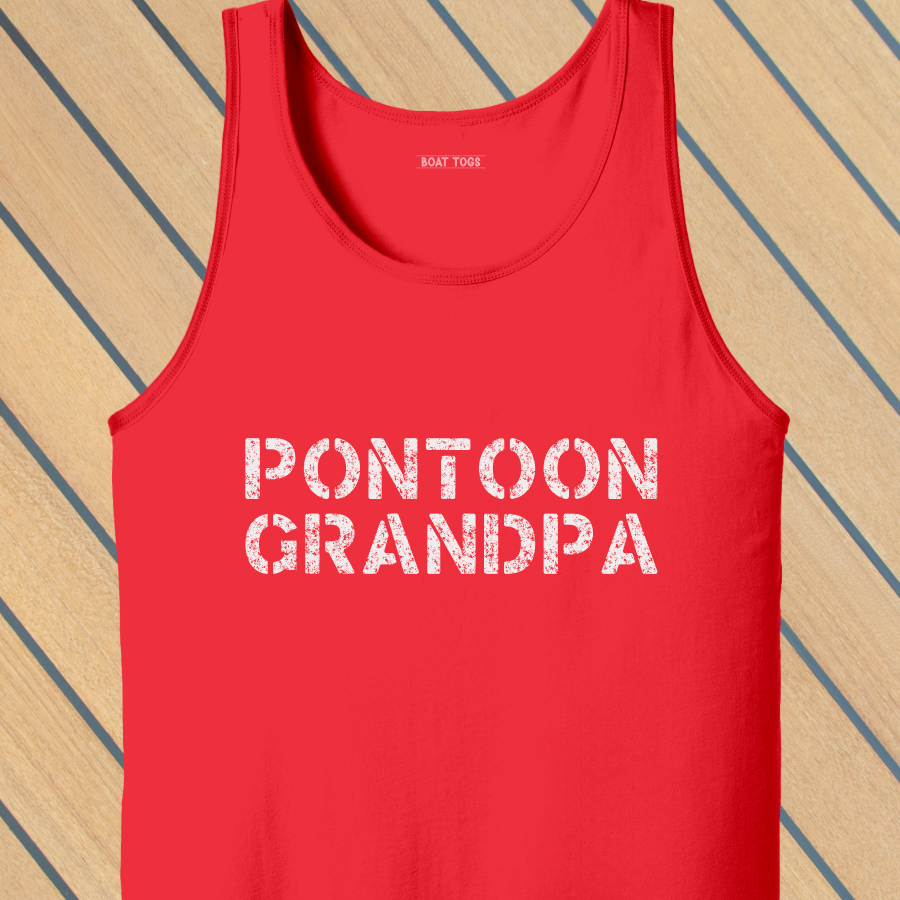 Pontoon grandpa Tank (Front print)
