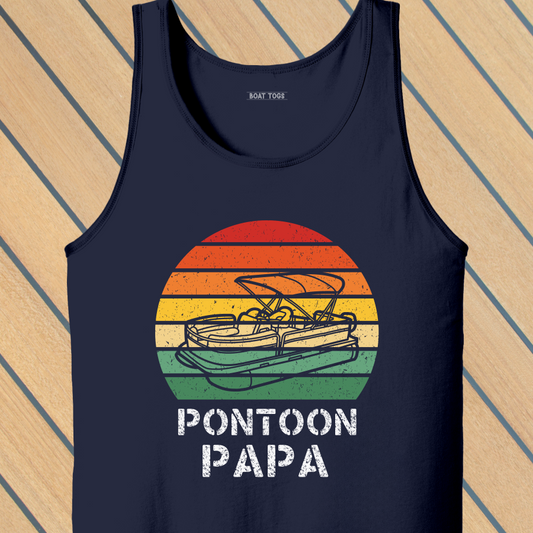 Pontoon papa Tank (Front print)