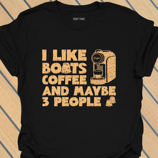 Boats Coffee Machine 3 People T-shirt