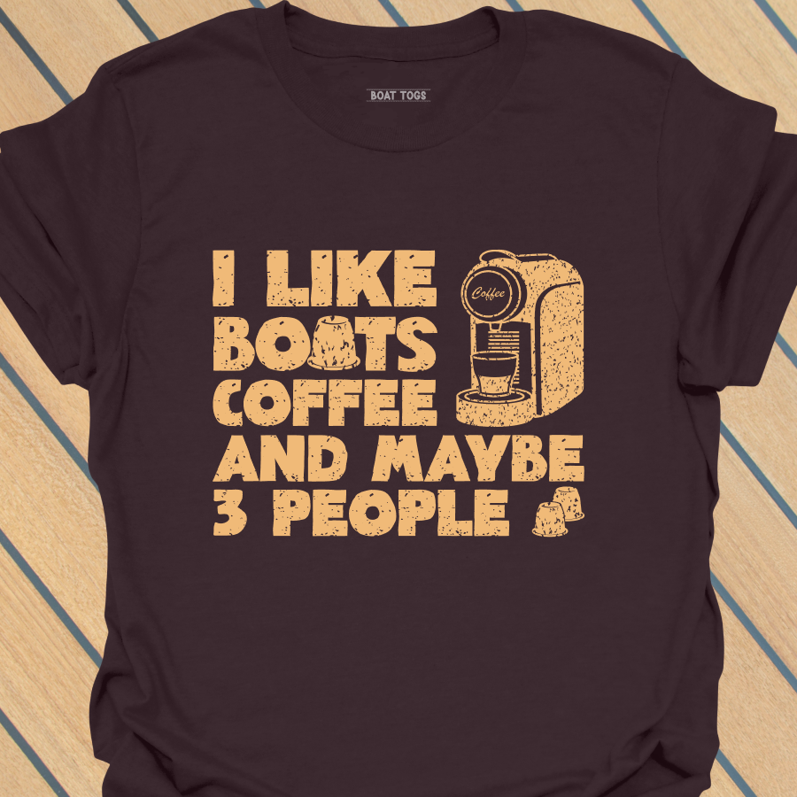 Boats Coffee Machine 3 People T-shirt