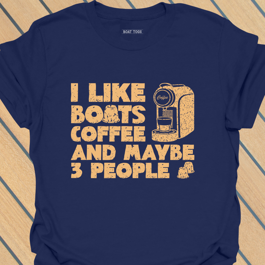 Boats Coffee Machine 3 People T-shirt