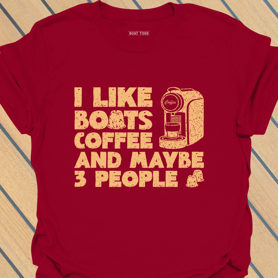 Boats Coffee Machine 3 People T-shirt