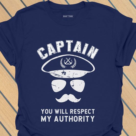Captain respect authority T-shirt