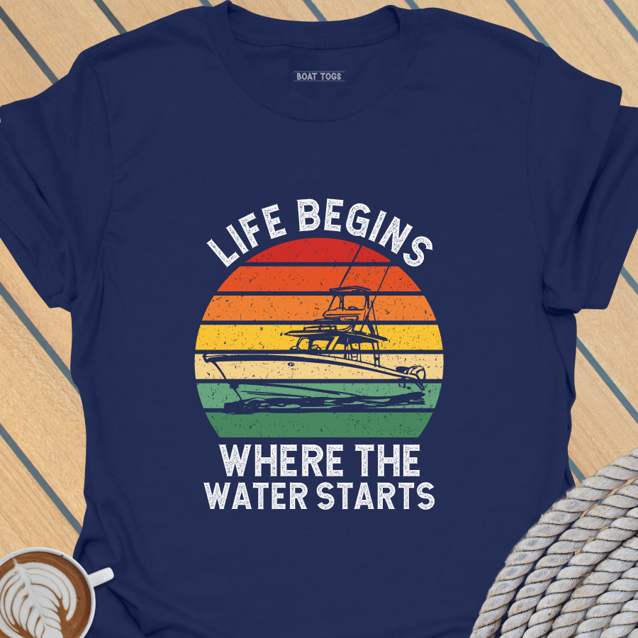 Water starts - fishing T-shirt