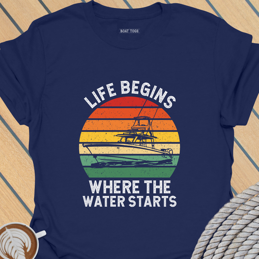 Water starts - fishing T-shirt