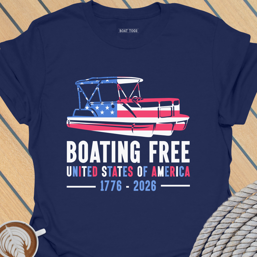 Boating free - Pontoon T-shirt
