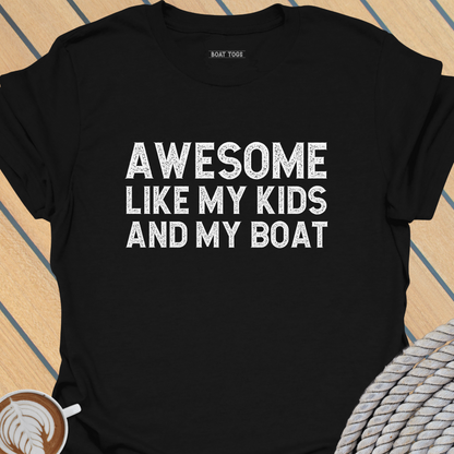 Awesome like kids boat T-shirt