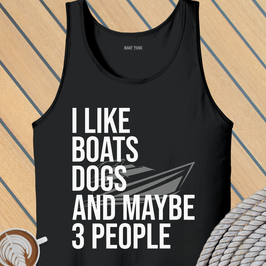 Like boats dogs 3 people Tank (Front print)