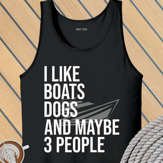 Like boats dogs 3 people Tank (Front print)