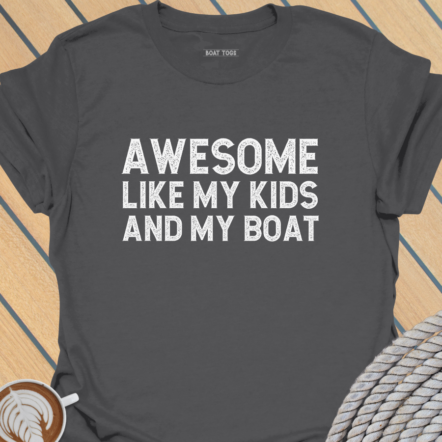 Awesome like kids boat T-shirt