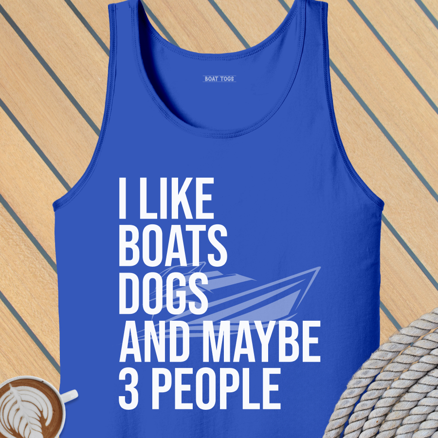 Like boats dogs 3 people Tank (Front print)