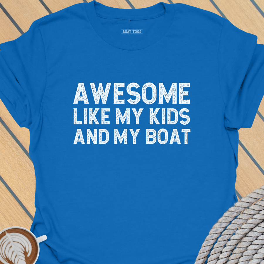 Awesome like kids boat T-shirt