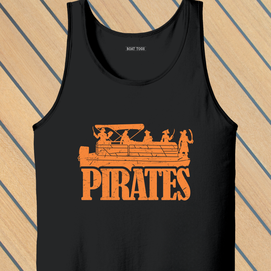 Pontoon pirates Tank (Front print)