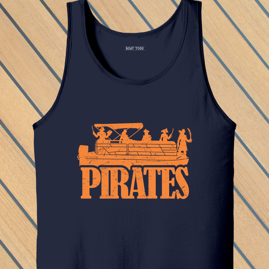 Pontoon pirates Tank (Front print)