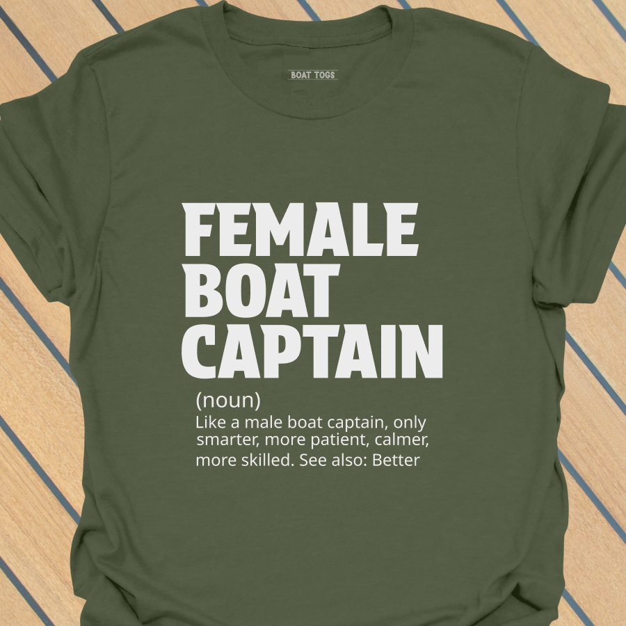 Female boat captain T-shirt