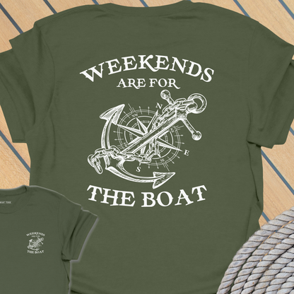 Weekends for boat T-shirt (BACK PRINT)