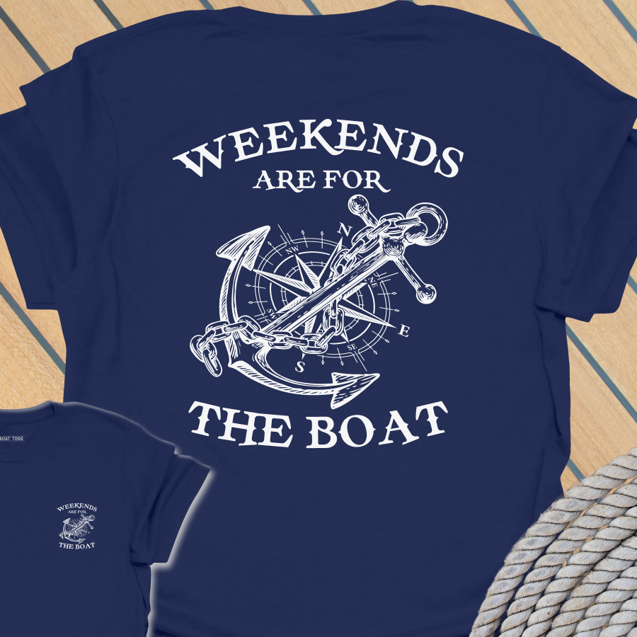 Weekends for boat T-shirt (BACK PRINT)