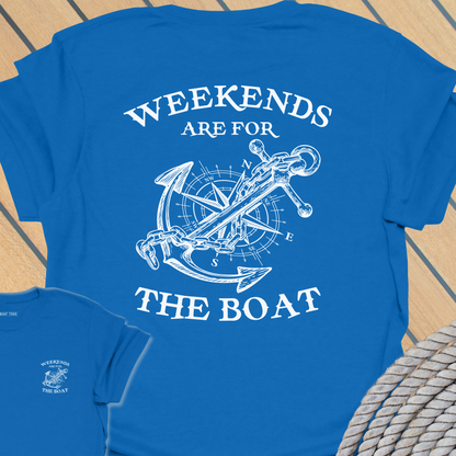 Weekends for boat T-shirt (BACK PRINT)